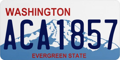 WA license plate ACA1857
