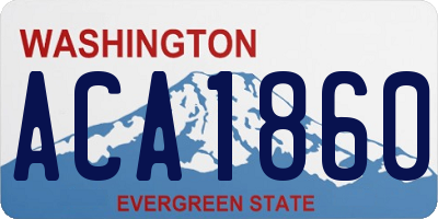 WA license plate ACA1860