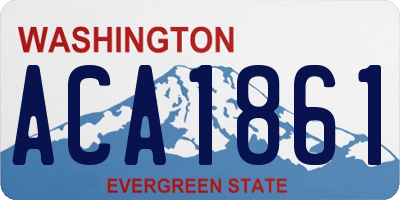 WA license plate ACA1861