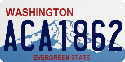 WA license plate ACA1862