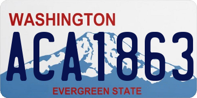 WA license plate ACA1863