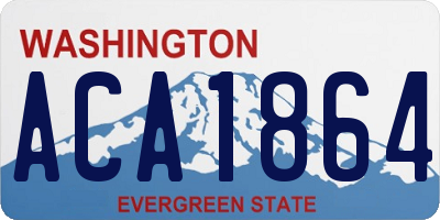 WA license plate ACA1864
