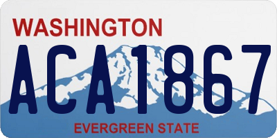 WA license plate ACA1867