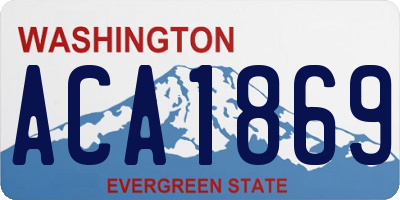 WA license plate ACA1869