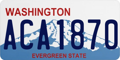WA license plate ACA1870