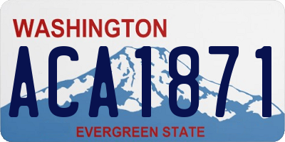 WA license plate ACA1871