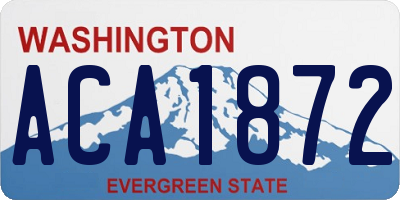 WA license plate ACA1872