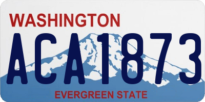 WA license plate ACA1873
