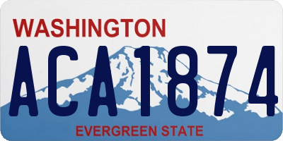 WA license plate ACA1874