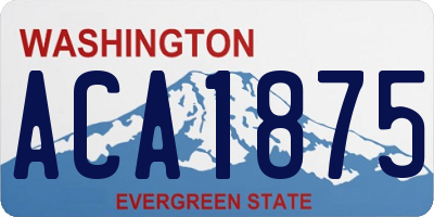 WA license plate ACA1875
