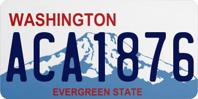 WA license plate ACA1876