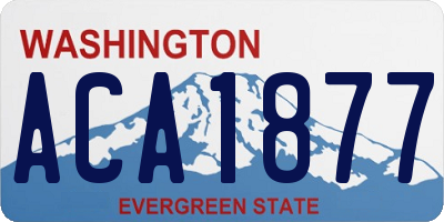 WA license plate ACA1877