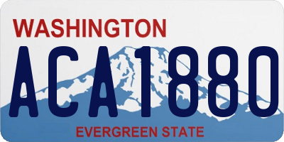 WA license plate ACA1880