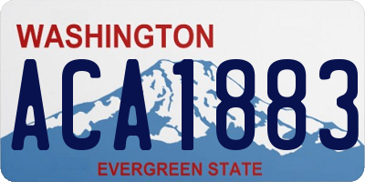 WA license plate ACA1883