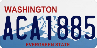 WA license plate ACA1885