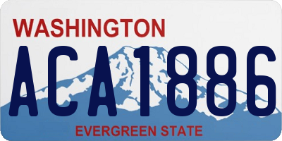 WA license plate ACA1886
