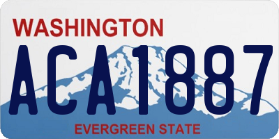 WA license plate ACA1887