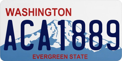WA license plate ACA1889
