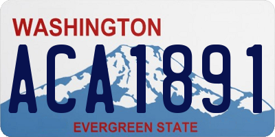 WA license plate ACA1891
