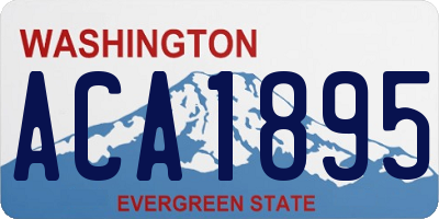WA license plate ACA1895