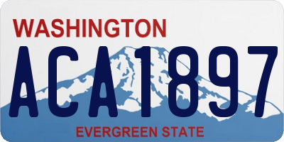WA license plate ACA1897