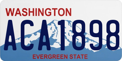 WA license plate ACA1898