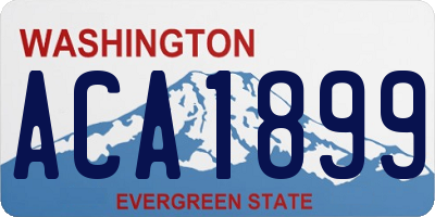 WA license plate ACA1899