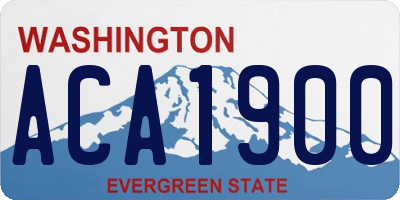 WA license plate ACA1900