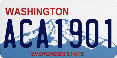 WA license plate ACA1901