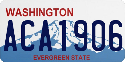 WA license plate ACA1906