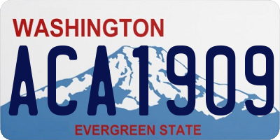 WA license plate ACA1909