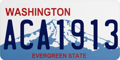 WA license plate ACA1913