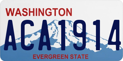 WA license plate ACA1914