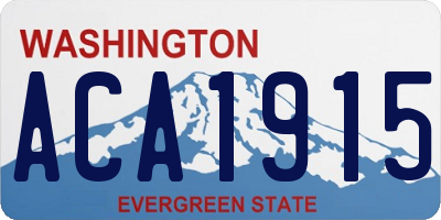 WA license plate ACA1915