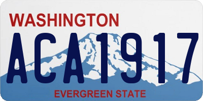 WA license plate ACA1917