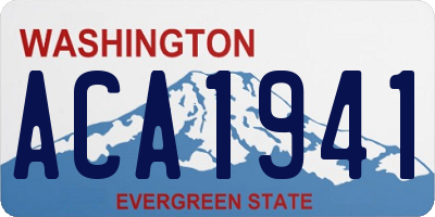 WA license plate ACA1941