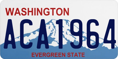 WA license plate ACA1964