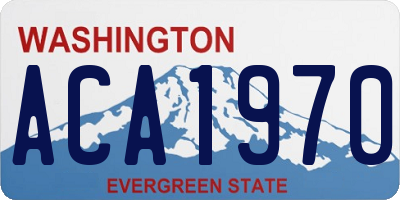 WA license plate ACA1970