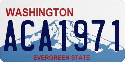 WA license plate ACA1971