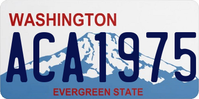 WA license plate ACA1975