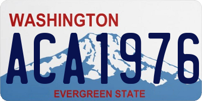 WA license plate ACA1976