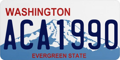 WA license plate ACA1990