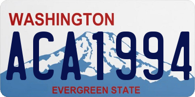 WA license plate ACA1994