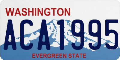 WA license plate ACA1995