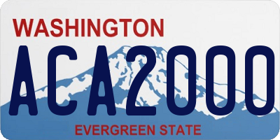 WA license plate ACA2000