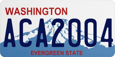 WA license plate ACA2004