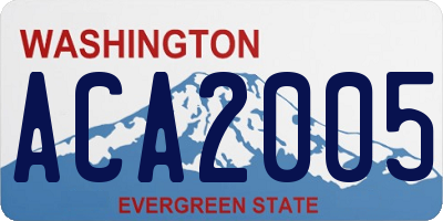 WA license plate ACA2005