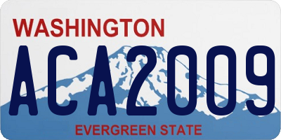 WA license plate ACA2009