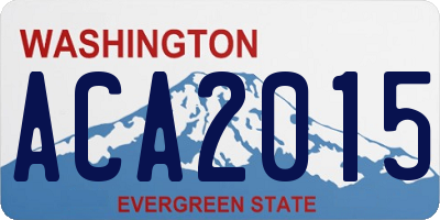 WA license plate ACA2015