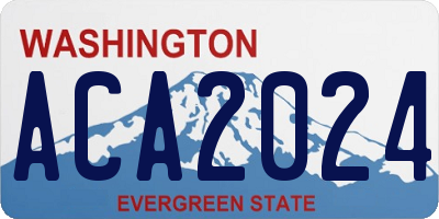 WA license plate ACA2024